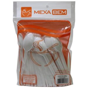 COLHER PLASTICA MEXEBEM SOBREMESA PCT C/ 50 UN