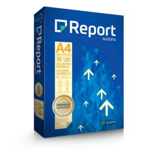 PAPEL A-4 COLORS REPORT AMARELO 210X297 75GR C/500 FLS