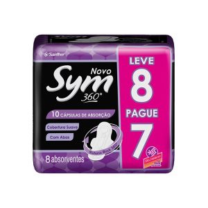 ABSORVENTE SYM SUAVE COM ABAS C/8 UN