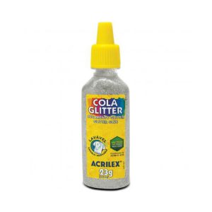 COLA C/GLITTER PRATA 23G ACRILEX