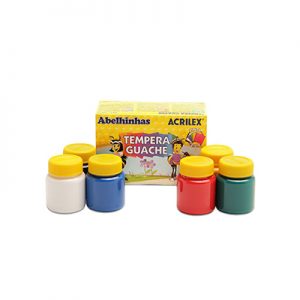 TINTA GUACHE 06 CORES ACRILEX