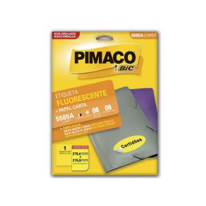 ETIQUETA PIMACO FLUORESCENTE 5585 A-4 C/5 FLS