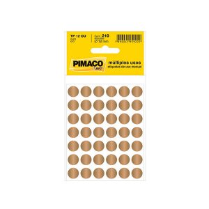 ETIQ PIMACO TP-12 OURO C/210 UN