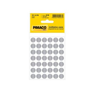 ETIQ PIMACO TP-12 PRATA C/210 UN