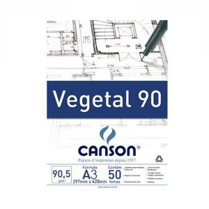 PAPEL VEGETAL A-3 CANSON 92 GR C/50 FLS