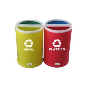 LIXEIRA MEIA LUA PAPEL / PLASTICO 06 LTS