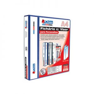 PASTA 4 ARGOLAS P/PERS. CAPA CHIES 1400-4 4CM AZUL