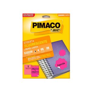ETIQ PIMACO FLUORESCENTE 5585M 216X279 05 FLS
