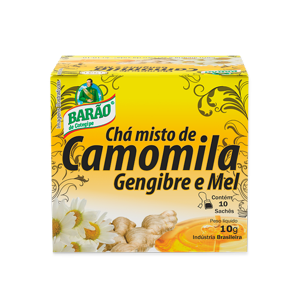 CHA BARAO CAMOMILA GENGIBRE E MEL C/10 UN