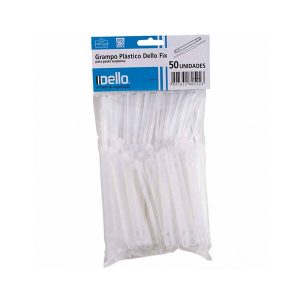 GRAMPO TRILHO PLAST DELLO BCO PCT C/50 PARA ATE 300 FLS