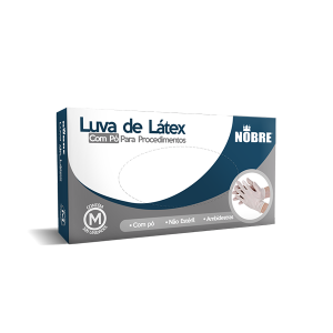 LUVA PROCEDIMENTO NOBRE LATEX COM PO MEDIA C/100 UN