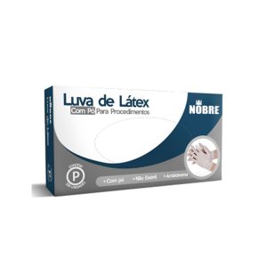 LUVA PROCEDIMENTO NOBRE LATEX COM PO PEQUENA C/100 UN