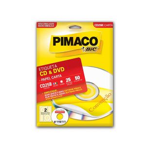 ETIQ PIMACO CD25B RED. BRANCA 25 FLS - 02 FL
