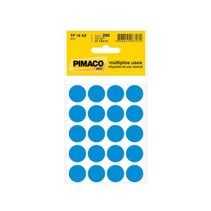ETIQ PIMACO TP-19 AZUL C/200