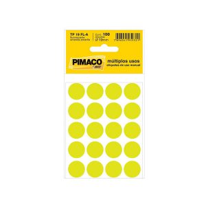 ETIQ PIMACO TP-19 FLUORESCENTE C/100