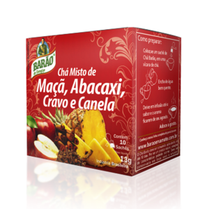 CHA BARAO MACA ABACAXI CRAVO E CANELA C/10 UN