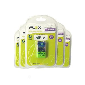 BATERIA RECARREGAVEL FLEX 9 VOLTS 450 MAH