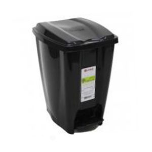 CESTO PLAST LIXO C/PEDAL 20 LTS JAGUAR PRETO