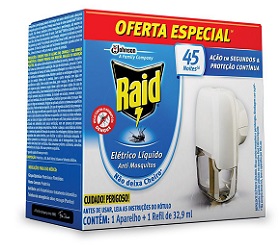 APARELHO RAID PROTECTOR LIQUIDO COM 1 REFIL 45 NOITES