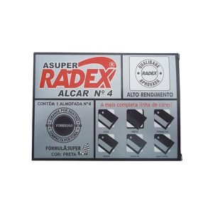 ALMOFADA CARIMBO N.4 PRETA RADEX