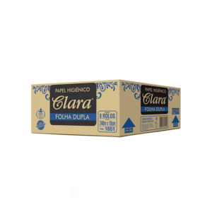 PAPEL HIG ROLAO BCO FLORAX CLARA PREMIUM 240MT FOLHA DUPLA C/8 RLS