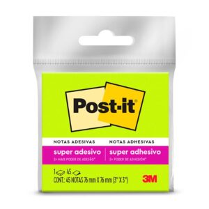 ADESIVO POST IT 654 3M 76X76 VERDE C/45 FLS