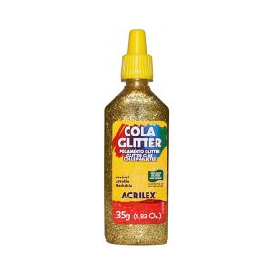 COLA C/GLITTER OURO 35G ACRILEX
