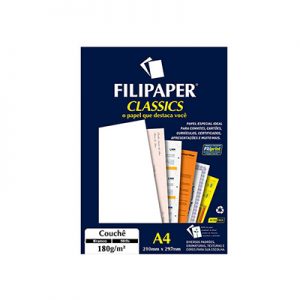 PAPEL COUCHE FILIPAPER 180GR C/50 FLS