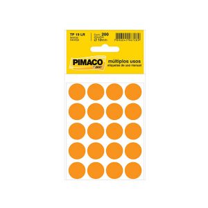 ETIQ PIMACO TP-19 LARANJA C/200
