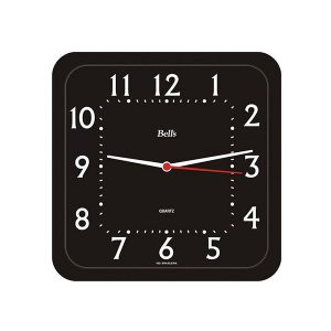 RELOGIO DE PAREDE QUADRADO PRETO 0499 BELLS