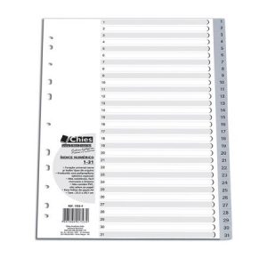 INDICE ALFABETICO A4 1/31 1723 CINZA CHIES