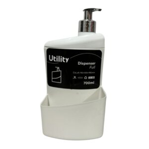 PORTA ESPONJA E DETERGENTE PUMP BRANCO UTILITY