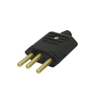 PLUG 2P + T 180 10A PRETO