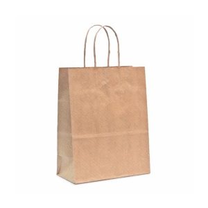 SACOLA PAPEL LISA NATURAL KRAFT 24X10X29 MED PCT C/25
