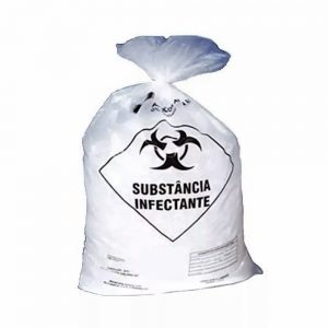 SACO LIXO 30 LTS BRANCO INFECTANTE 59X62 C/100 0,10M