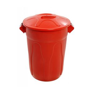 CESTO PLASTICO REDONDO COM TAMPA 20 LTS