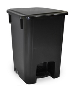 CESTO PLAST LIXO C/PEDAL 13 LTS PRETA