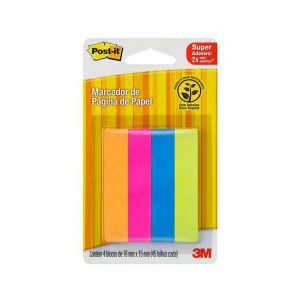 ADESIVO POST IT FLAGS 3M PAPEL 4 CORES SORT 180 FLS